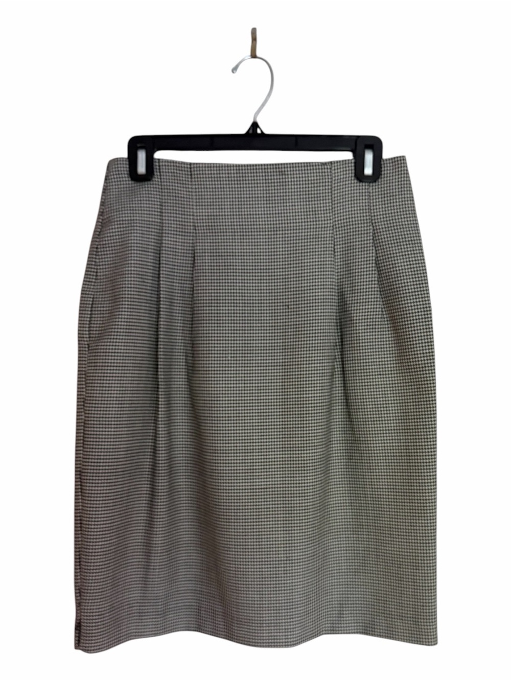 Easy Pieces Black & White Houndstooth A-Line Skirt Women’s Lined Size 8